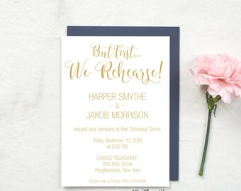 Wedding Rehearsal Dinner Invitations, Rehearsal Invitations, Rehearsal Dinner Invites, Ceremony Rehearsal Invitations, Harper