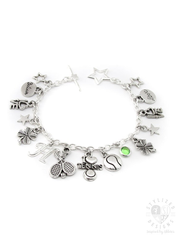 Tennis Charm Bracelet Tennis Jewelry Tennis Gifts Tennis