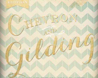 Etsy Banner Cover Set - 20 Piece Gold Chevron DIY Template Editable Shop Banner Template Set - Etsy Cover Etsy Shop Set Banner Etsy Gilded