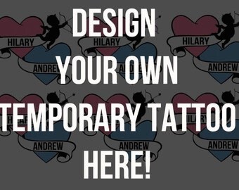 Temporary Tattoos- A5 Sheet Full Of Custom Temporary Tattoos. Send us your own design!!