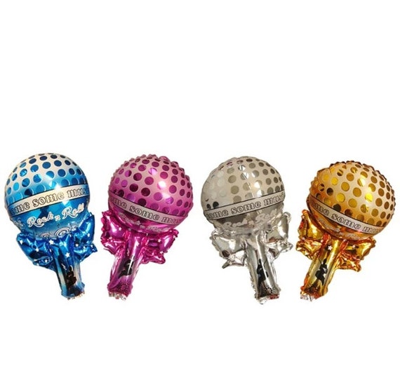 Microphone Balloons Music Microphone Party Balloon Blue