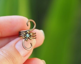 Wire Dread Bead/cuff Gemstone dread hair jewelry/accessories jewelry for braids Dreadlocks Rasta Hippie/Viking hair
