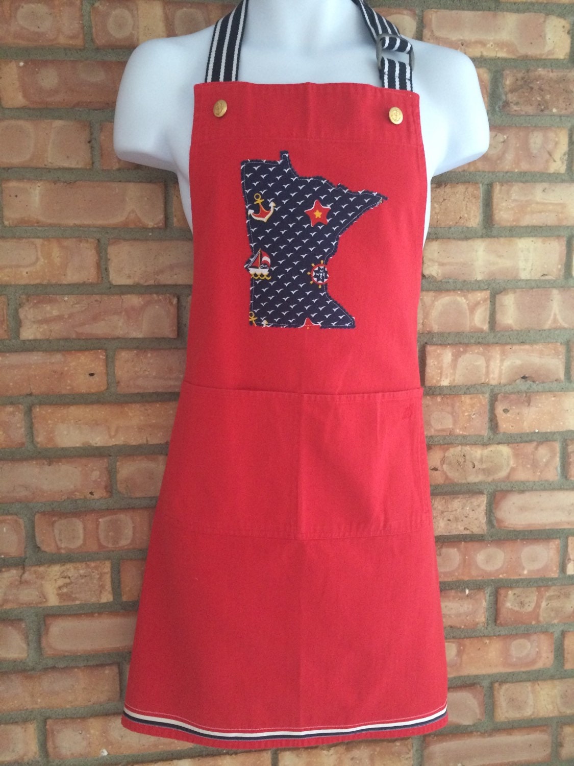 Minnesota Men's Sailor Nautical Full Apron Patriotic