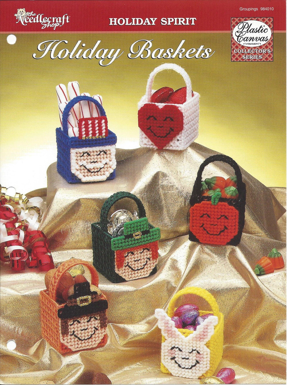 Plastic Canvas Pattern Holiday Baskets Mini Candy Baskets