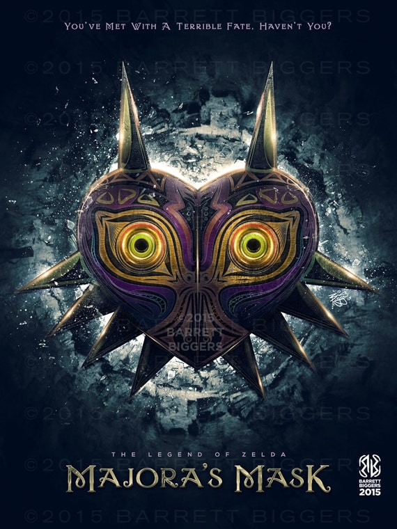 legend of zelda majora s mask epic game poster signed legend of zelda majora s mask epic game poster signed