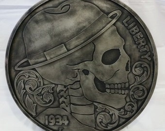 Hobo Nickel Wall Decor - Large Steel Recreation