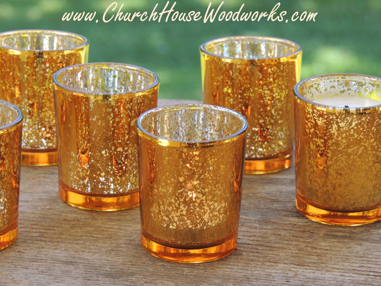 48 Gold Mercury Glass Votive Holders Candle Holders For 6253