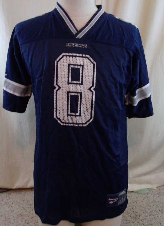 Vtg Early 90s Dallas Cowboys Aikman Blue JerseySize L.