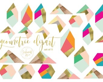 geometric clipart - abstract shapes clipart - boho clipart - geometric shapes clipart - colorblock clipart - freshmint paperie