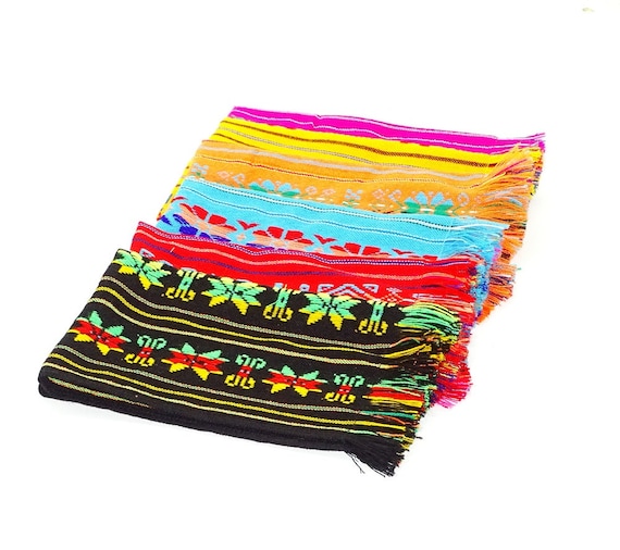 Mexican Napkins Bulk Set of 6 Assorted Colors Fiesta Decor