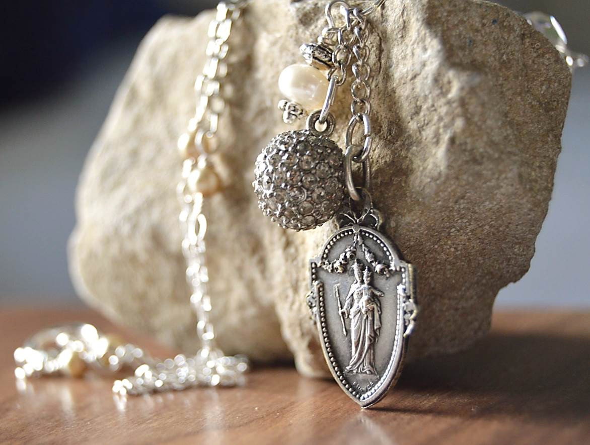 Religious Catholic Jewelry Blessed Mother Necklace Virgin
