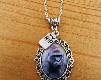 RIP Harambe The Gorilla Memorial Necklace
