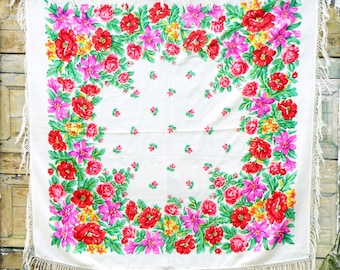 Rustic wedding shawl boho wedding gift for mom wool scarf mothers day gift wool shawl russian shawl head scarf tablecloth piano shawl fringe