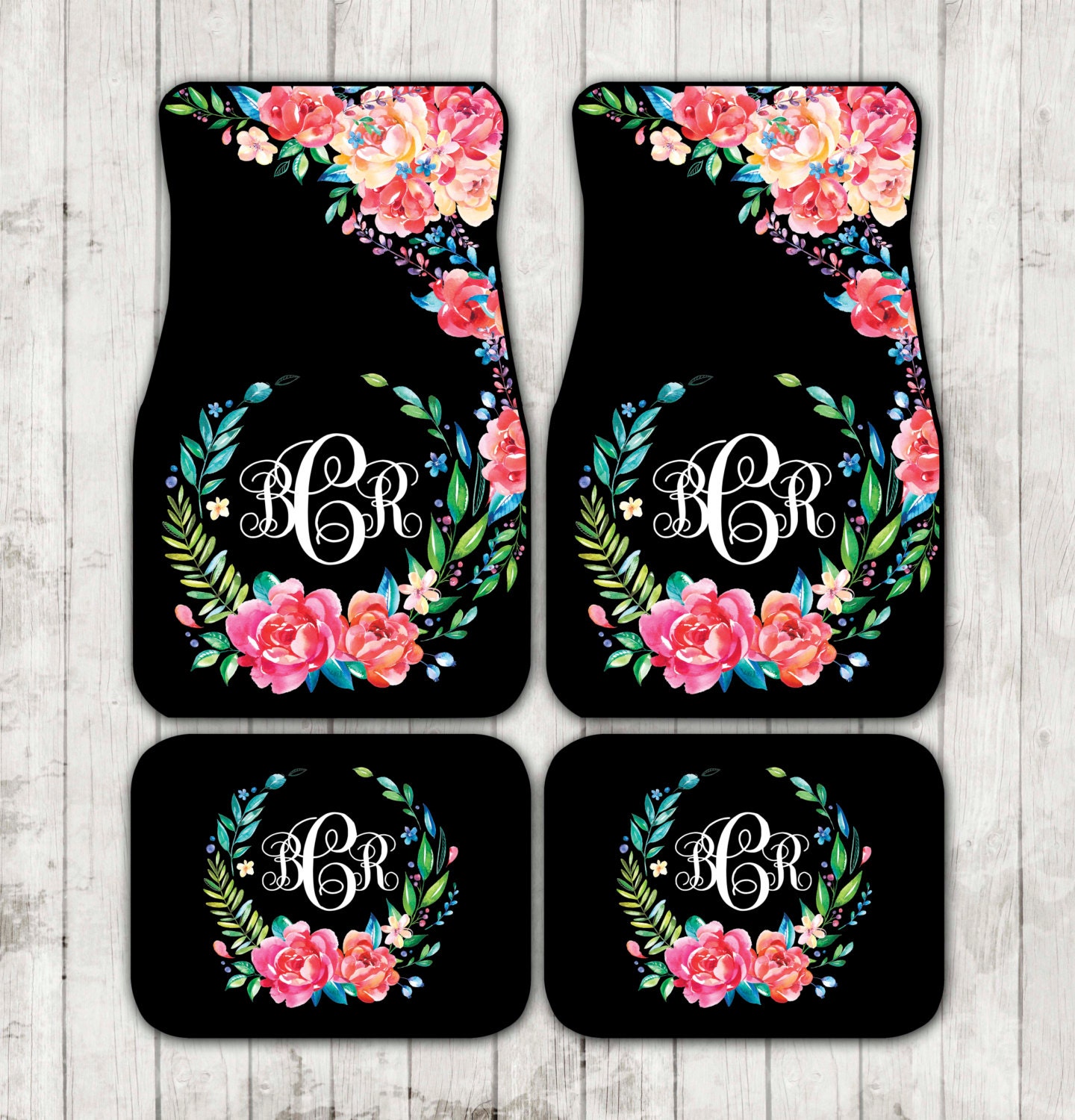 Monogrammed Floor Mats >> Floral Monogrammed Car Mats Classy Black Monogram Carmats Car Monogrammed Floor Mats >> Floral Monogrammed Car Mats Classy Black Monogram Carmats Car