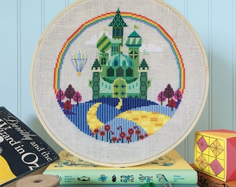 The Emerald City - Wizard of Oz - Satsuma Street cross stitch pattern PDF - Instant download