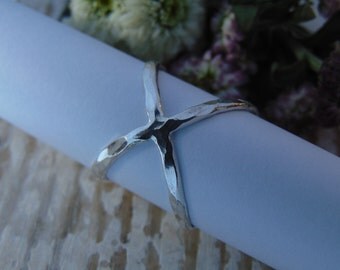 Crisscross Ring, X Rings, X Ring, Criss Cross Ring, Cross ring, X Cross Ring, Silver X Rings, Sideways Cross ring, Sterling silver ring