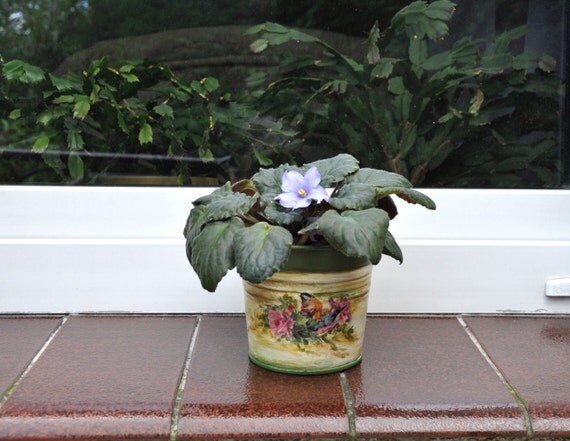 Flower pot  planter flowerpot shabby  chic pot  decor garden