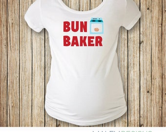 Bun Baker Maternity Shirt, Halloween Maternity Costume, Halloween Pregnancy Shirt