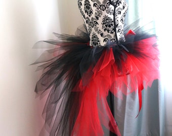 Red and Black Tutu - Adult Tutu - Bustle Tutu - Tutu Train - Halloween Tutu