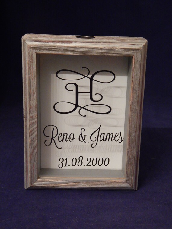 Sand Unity Ceremony Barnwood Shadow Box by MagicallyEtched on Etsy