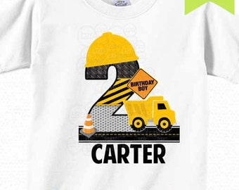 Construction Birthday Shirt Image | Iron On Printable | Style 1 | Any age | YOU PRINT