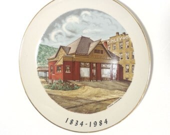 East Liverpool Ohio Sesquicentennial Plate by Hans Hacker of Pennsylvania Railroad Station Limited Edition Plate number 110
