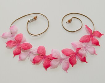 Pink Butterfly Crown, Butterfly Halo, Butterfly Headband, Fairy Headband, Fairy Headpiece, Fairy Costume, Spring Headband, Spring Crown