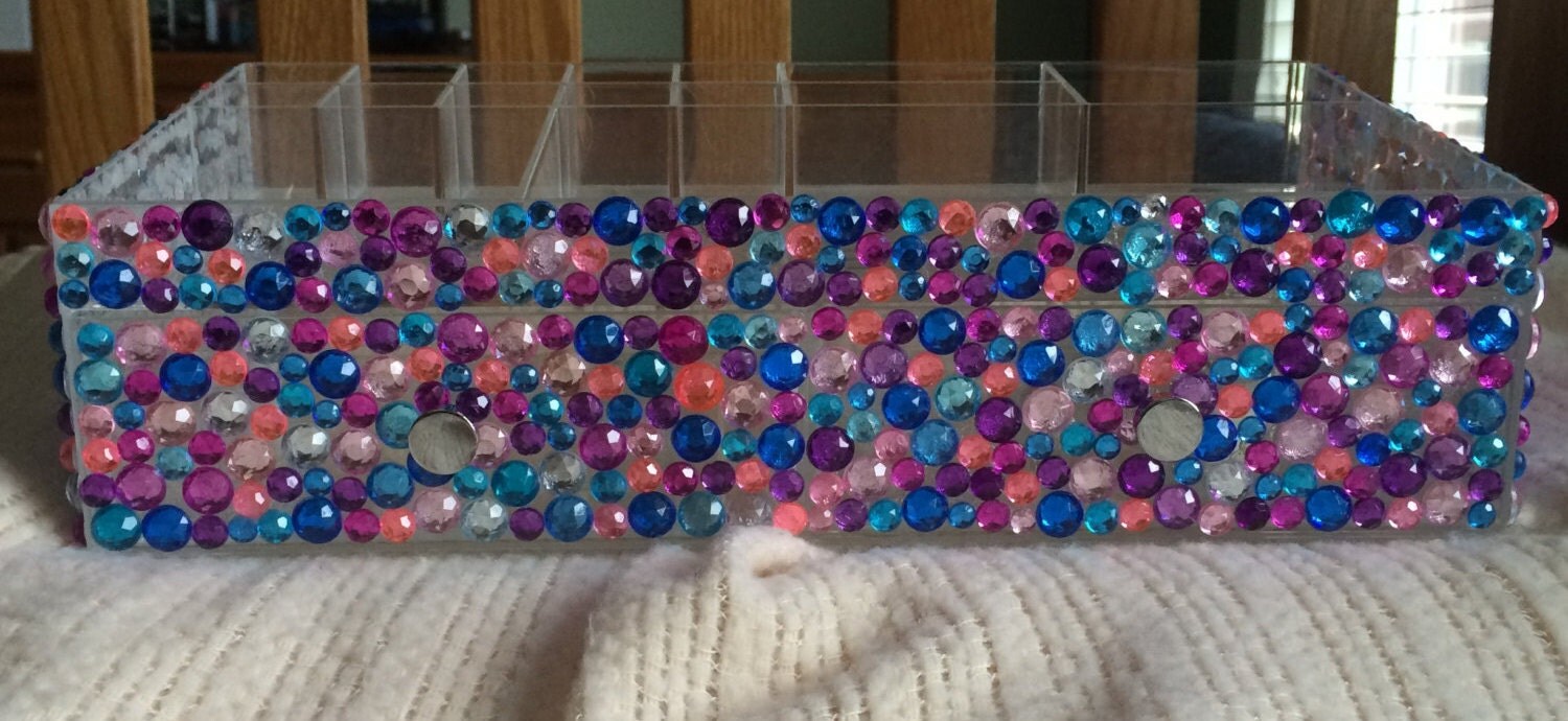 Rhinestone Makeup Organizer
