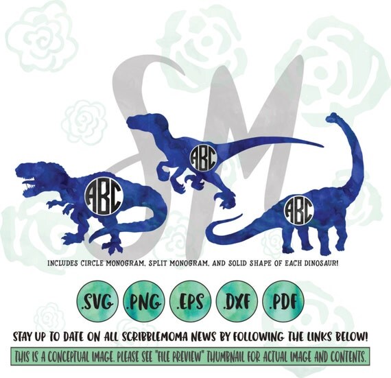 Download Boy Monogram SVG Dinosaur Monogram Dinosaur Cut by ...