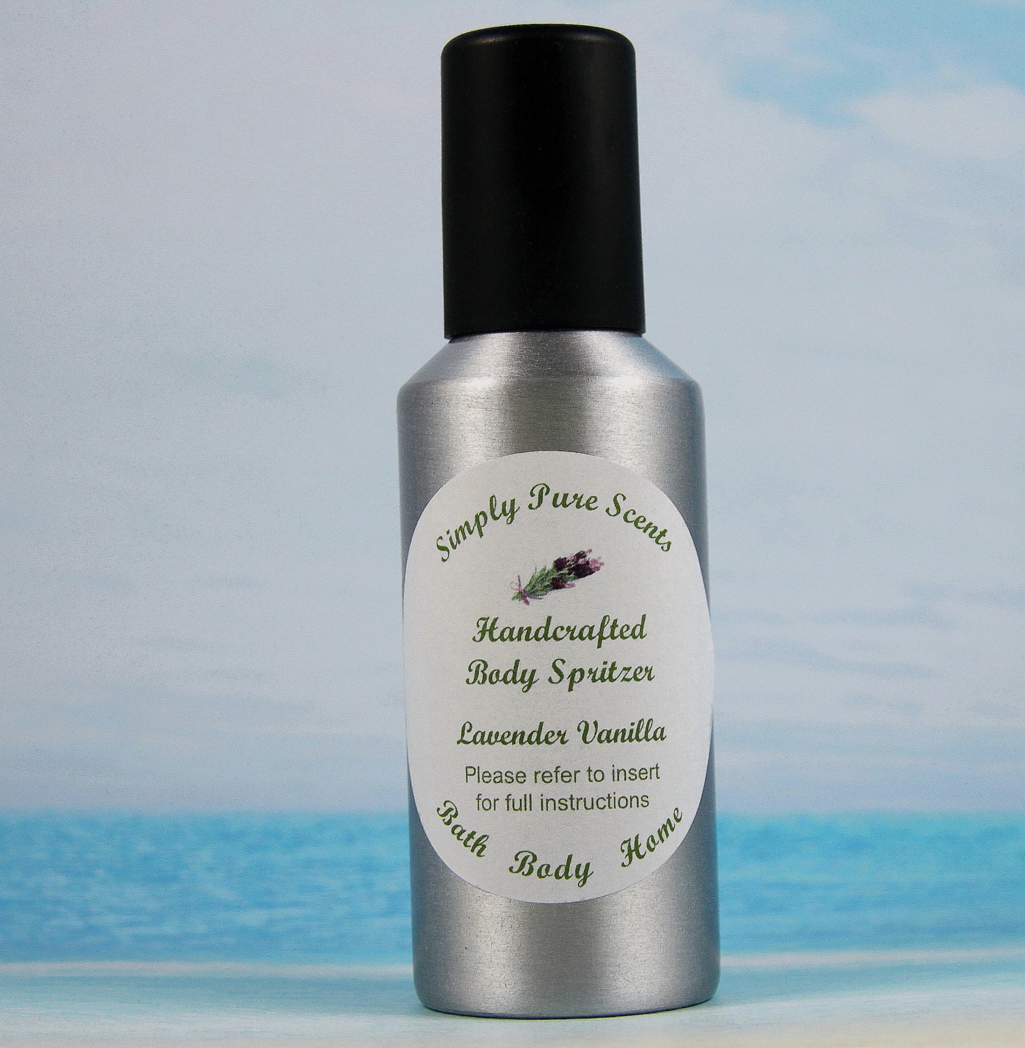 Organic Body Spray Lavender Vanilla Body Spritzer Body