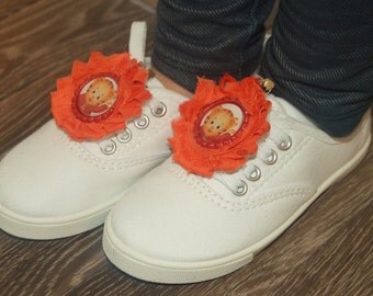 Daniel Tiger Shoe Clips - Hair Clips - Daniel Tiger Costume - Daniel Tigers Neighborhood - Daniel Tiger Halloween Costume