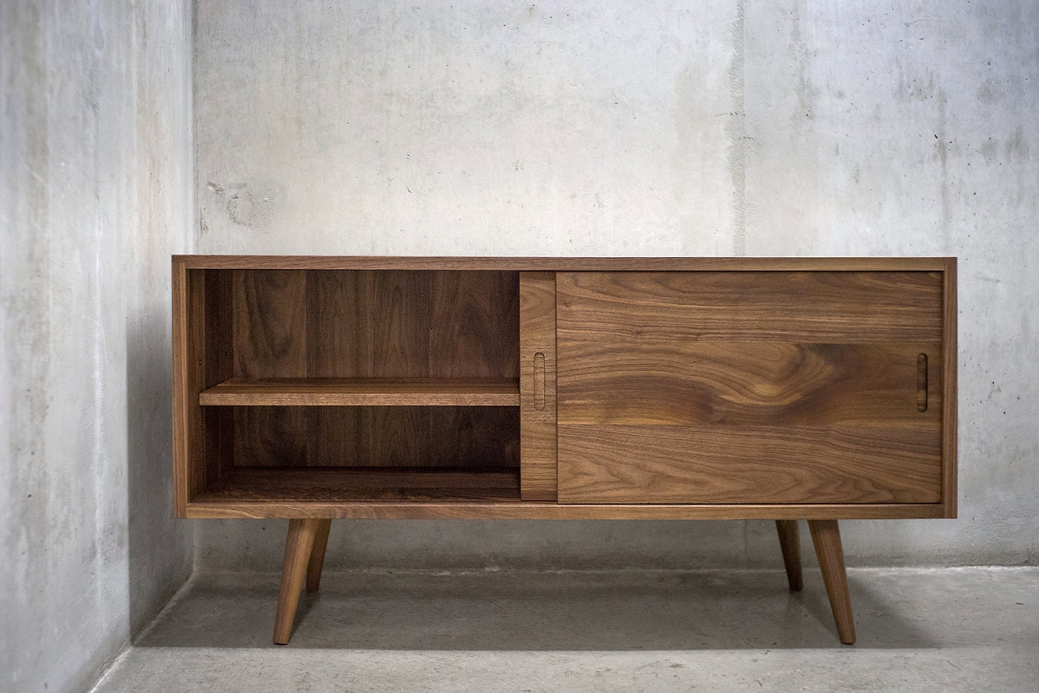 48 Solid Black Walnut Credenza/ Sideboard/ by solidwoodlimited