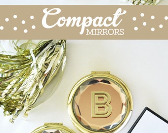 Personalized Mirror Compact Mirror Personalized Custom Compact Mirror Personalized Bridesmaid Gift Ideas (EB3137) - Compact Pocket Mirror