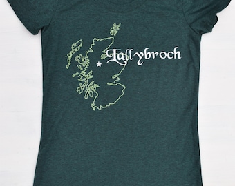 Inspired By Outlander Shirt, Scotland, Embroidered Lallybroch Tee, Scottish, Outlander Clothes, Bookish, Booklover