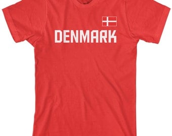 Gift T-Shirt : I Love My Hot Danish Boyfriend Denmark Flag