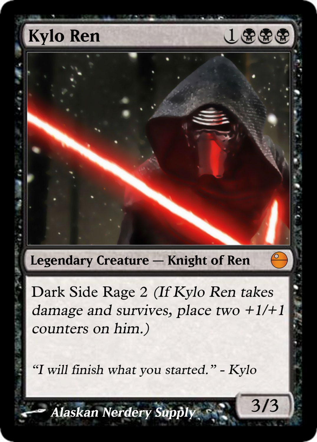 Magic The Gathering Custom Foil Card Kylo Ren Legendary