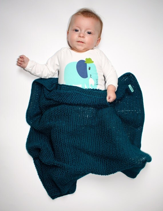 soft navy knitted baby blanket soft navy knitted baby blanket
