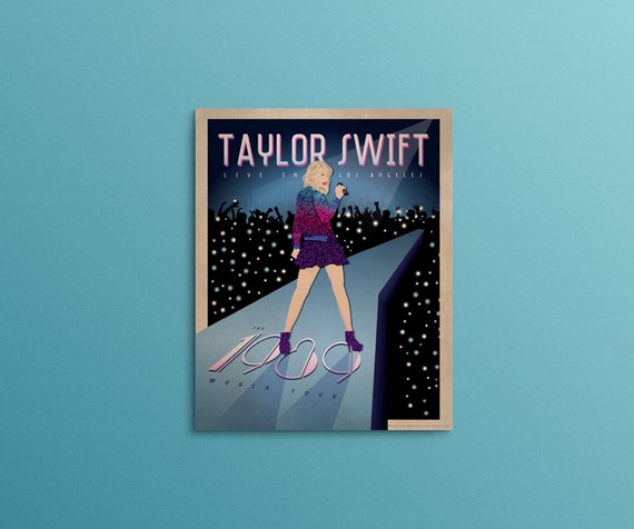 Taylor Swift: 1989 Tour Poster Vintage Travel Pop by PopIconShop