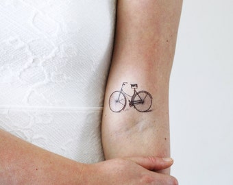 Vintage bicycle temporary tattoo / bike temporary tattoo / bike gift idea / bike lover gift / bicycle gift idea
