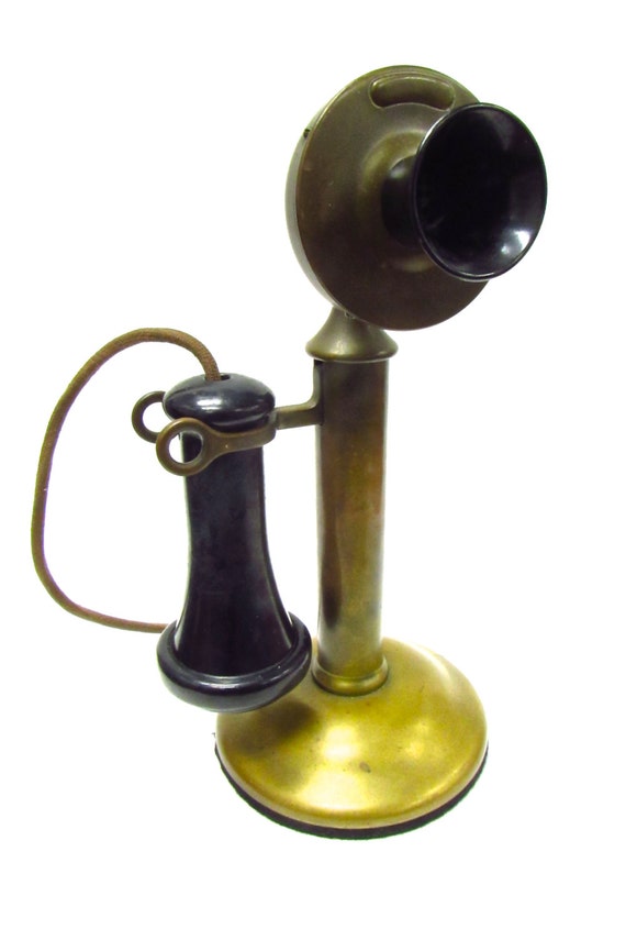 1920's Brass Candlestick Telephone Western Electric 20AL