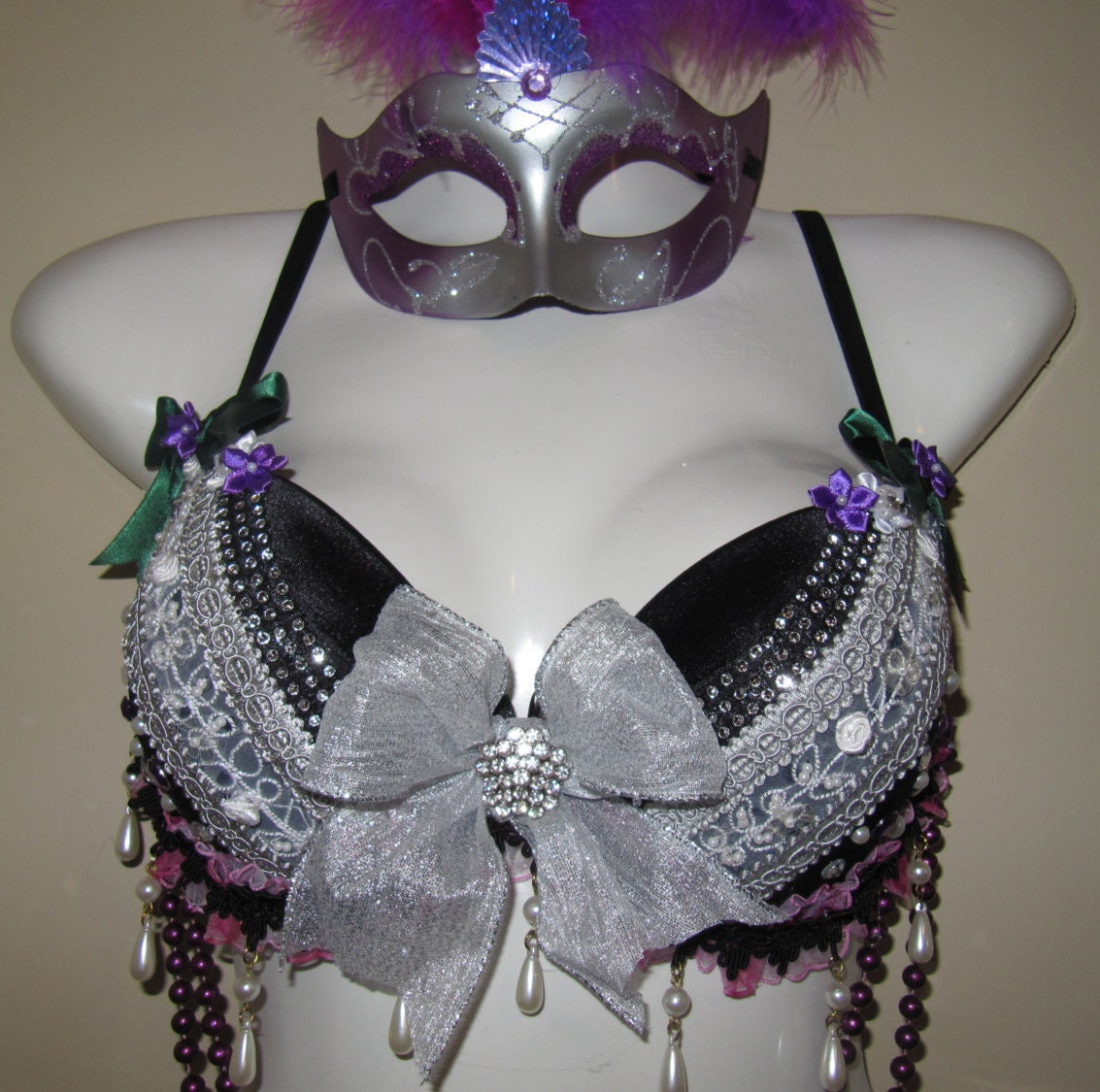 mardi gras bra top