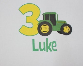 Tractor birthday shirt personalized