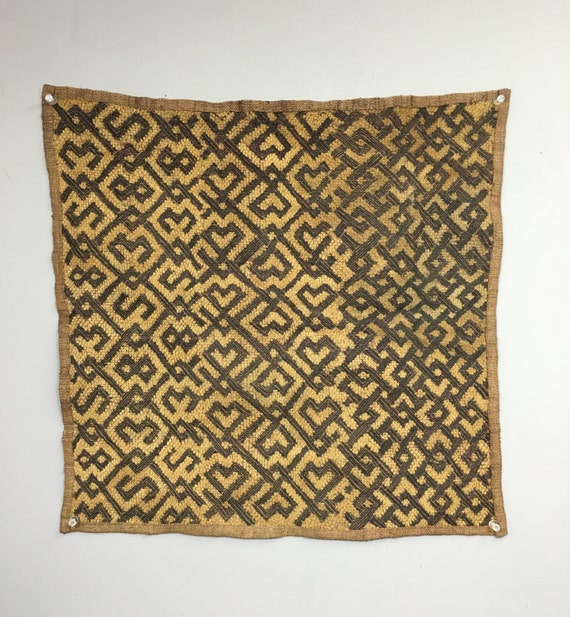 Kuba Cloth African Natural Woven Raffia Handmade by WorldofBacara