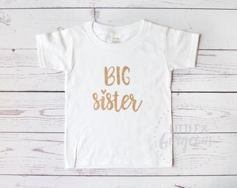 Big Sister Shirt, Big Sister Onesie, Sister Onesie, Sister Shirt, Baby Announcement, Baby Girl Shirt, Sibling Shirt