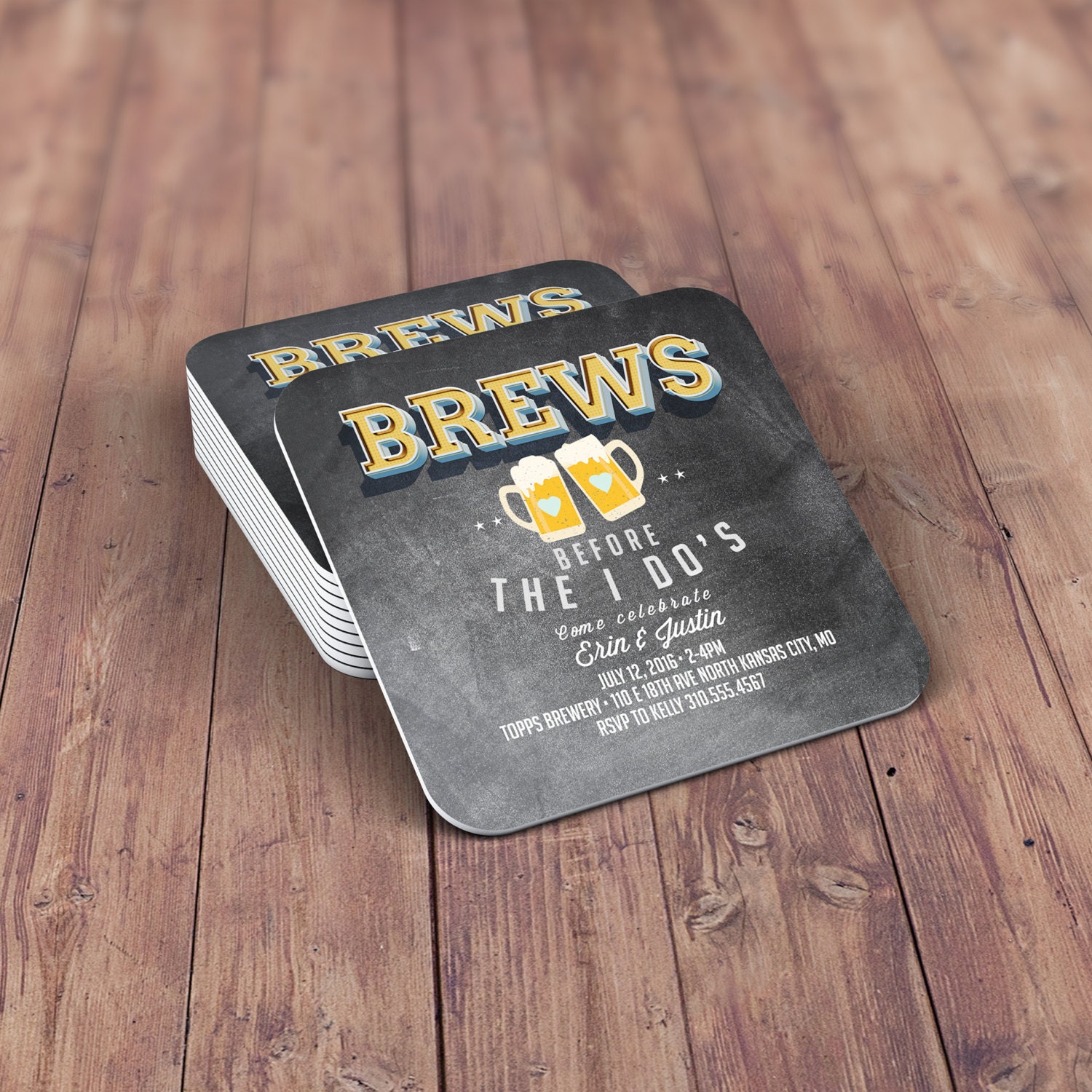 Digital logo file, brews before the I do's , Coed wedding shower