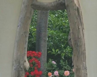 Wood framed mirror