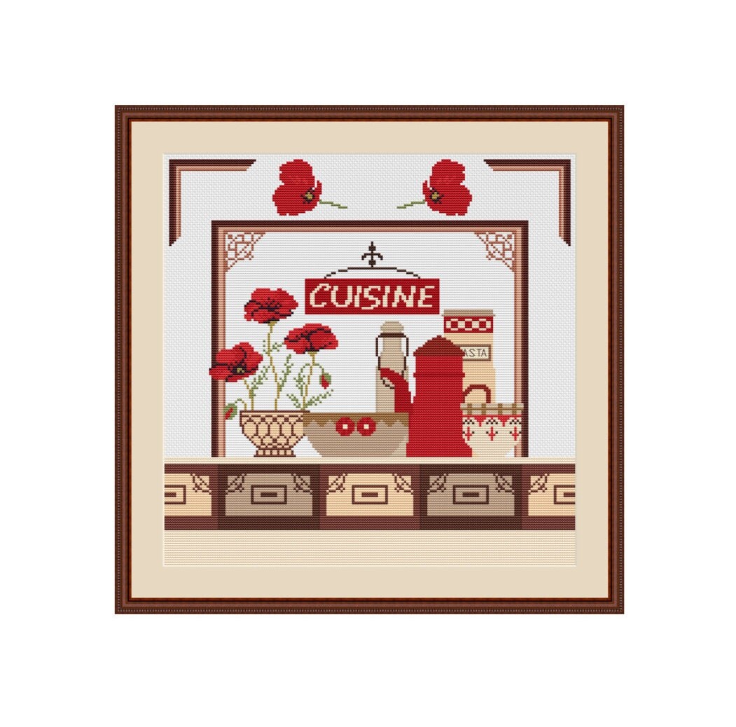 Kitchen cross stitch Modern cross stitch by StitcheryStitch Cross stitch kitchen cross stitch patterns cross stitch samplers