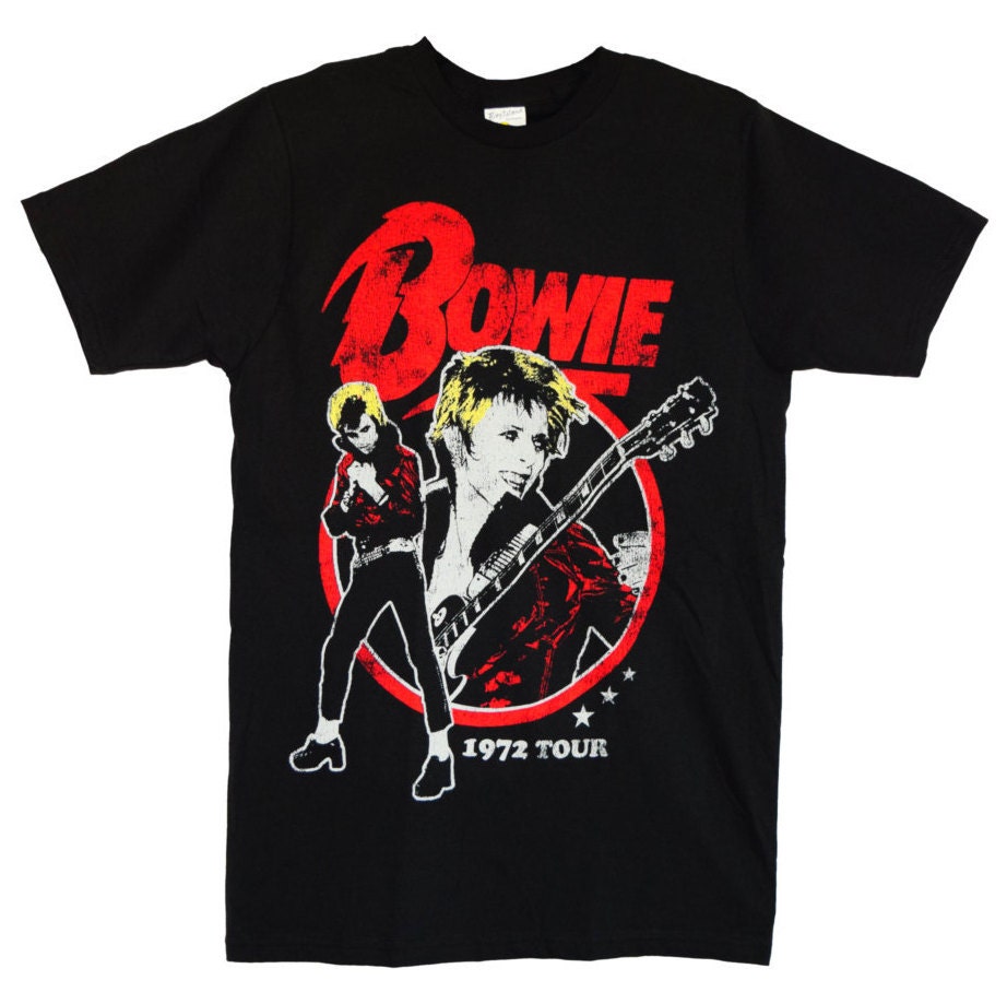 David Bowie 1972 Tour TShirt Vintage David by SynchronizedMinds