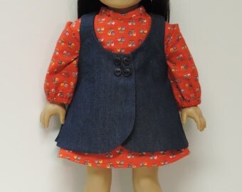 18 inch doll clothes dress, jumper