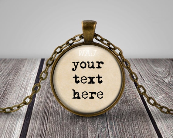 Items Similar To CUSTOM Text Custom Quote Custom Key Chain Word Jewelry Quote Jewelry Custom 